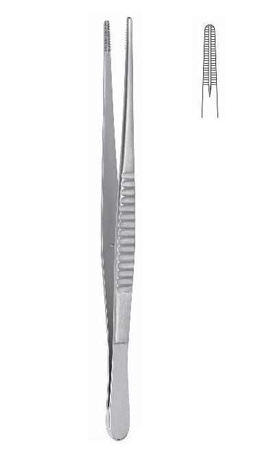 Пінцети, атравматичні, для сердцевого клапану, прямі, зубчаста щелепа, довжина кінчика 2,5 мм, загальна довжина 200 мм. FEHLING INSTRUMENTS GmbH & Co. KG